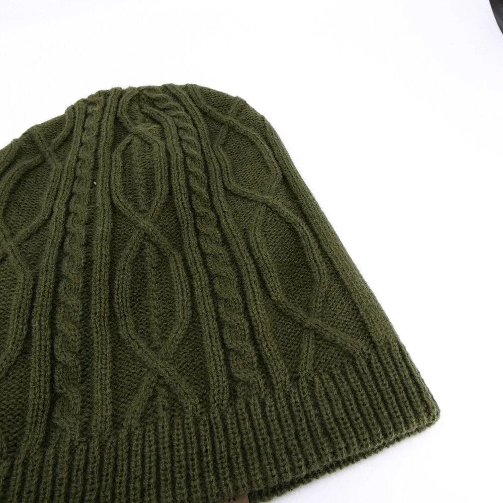 Yellowstone Club Hat YC Womens One Size Winter Beanie Cap Green Knit Ouray Sport